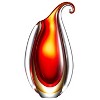 Luxury Lane Hand Blown Sommerso Curly Art Glass Teardrop Vase - 4 of 4