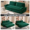 Kumasinova 3-in-1 Convertible Sleeper Sofa Bed – Queen-Size Pull-Out, Velvet Upholstered Couch with Storage Bag, Multi-Functional Loveseat Bed - 3 of 4