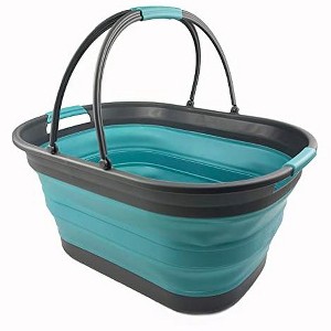 SAMMART 38L (10 Gallons) Collapsible Plastic Laundry Basket - 1 of 4
