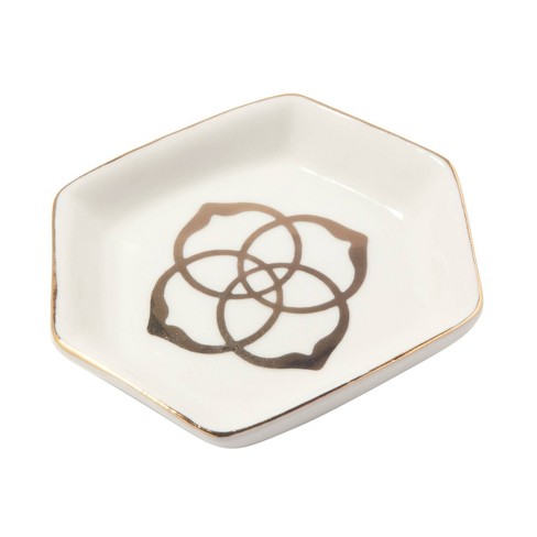 Juvale Letter A Ceramic Trinket Tray, Monogram Initials Jewelry