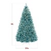 Best Choice Products Pre-Lit Peacock Blue Christmas Tree, Artificial Full Holiday Decoration w/ Incandescent Lights - 2 of 4