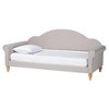 Baxton Studio Chaise Classic and Traditional Light Grey Fabric and Natural Brown Finished Wood Twin Size Daybed - 2 of 4