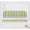 Bacati - Mod Dots Stripes Green Yellow Beige Brown 4 pc Crib Bedding Set with Diaper Caddy - 4 of 4