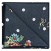 Elerevyo Men's Floral Print Soft Wedding Party Pocket Squares 1 Pcs 11.8"×11.8" - 4 of 4