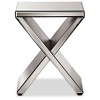 Morris Modern and Contemporary Hollywood Regency Glamour Style Accent Side Table - Silver - Baxton Studio - 2 of 3