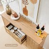 SinCiDo Farmhouse 58"wide Buffet Cabinet w/ Storage Trough,Adjustable Shelves,w/ 2 Drawers & 4 Doors,Kitchen Bar & Living Room Coffee Bar,Natural - 4 of 4