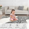 Area Rug, Non-Slip Machine Washable Rug, Modern Faux Wool Floor Carpet, Low Pile Foldable Soft Print Accent Rug, Indoor Abstract Rug for Living Room - 4 of 4