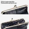 Paaaawaters Wallet for Women, Genuine Leather Coin Purse Kiss Lock Wallets with Zipper Coin Pocket, Multi-card Slots Card Holder - 2 of 4