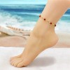 RMZ GOLD NYC 18K GOLD FILLED HIGH POLISH FINSH RED CRYSTAL ANKLE BRACELET - 3 of 3