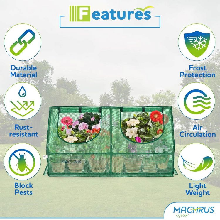 Ogrow Deluxe Walk-In Greenhouse / Bloomhouse / Seed Starter with Tiers and Shelves, 3 of 8