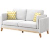 DOMETOUR 72.4" Morden Sofa with 2 Pillows, Classic Style Loveseat for Living Room Bedroom - 3 of 4