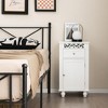 Costway Bathroom Floor Cabinet Side Storage Organizer with 1 Drawer & Adjustable Shelf - 4 of 4