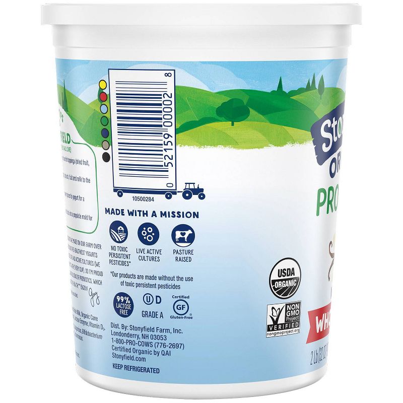 Stonyfield Organic Probiotic Vanilla Whole Milk Yogurt - 32oz, 6 of 11