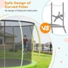 Outdoor Trampoline for Kids & Adults, Recreational Trampoline w/Ladder & Safety Net, Backyard Trampoline, 440LBS Capacity, Round Pumpkin Trampoline - 4 of 4