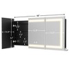 Lighted Medicine Cabinet with Mirror Wall Mounted Bathroom Mirror with Storage - 2 of 4