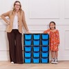 ECR4Kids Streamline 15 Cubby Tray Cabinet with 15 Scoop Front Storage Bins, 5x3, Grey Wash - 4 of 4