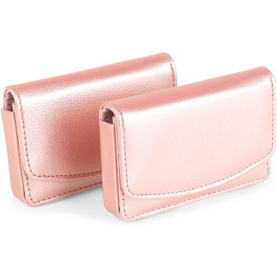 Okuna Outpost 2-Pack Rose Gold Magnetic Business Card Holders with RFID (4.15 x 2.75 x 0.8 in)