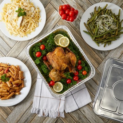 20 Pack Half Size Aluminum Pans with Lids for Baking and Catering
