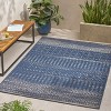 GDFStudio Pronghorn 5'3" x 7' Bohemian Indoor/Outdoor Area Rug, Navy Blue/Ivory - 2 of 4