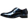 Santimon Men's Floral Printed Patent Leather Lace-Up Dress Oxford Shoes - 2 of 4