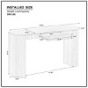 Modern Console Table with Drawer and Curved Design, Vertical Stripe Entryway Table for Living Room, Hallway, Foyer or Study-Tanpinhause - 4 of 4