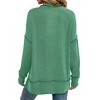 Women's Crewneck Sweatshirt Long Sleeve Side Split Tunic Tops Relaxed Fit Fall Shirts - 2 of 4