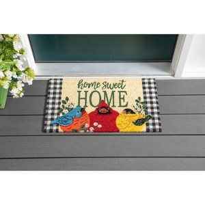 Portly Birds Greetings Coir Mat - 1 of 2