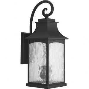 Progress Lighting Maison 3-Light Large Wall Lantern, Oil Rubbed Bronze, Clear Water Seeded Glass - 1 of 3