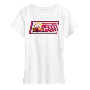 Women's - Disney - Lightning McQueen Speed Shop Short Sleeve Graphic T-Shirt - 1 of 4