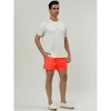 Lars Amadeus Men's Solid Summer Drawstring Waist Lightweight Swimming Trunks 2 Packs - 4 of 4