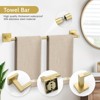 Itopfox 5 Piece Brushed Gold Bathroom Hardware Set SUS304 Stainless Steel 23.6 Inch Towel Bar Toilet Paper Holder Towel Hooks - 2 of 4
