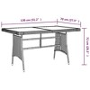 Garden Table Grey Solid acacia wood, PE rattan, powder-coated steel - 4 of 4