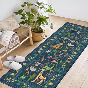 Acekool Modern Animal Print Area Rug, Ultra Soft Washable Low Pile, Non-Slip - 1 of 4