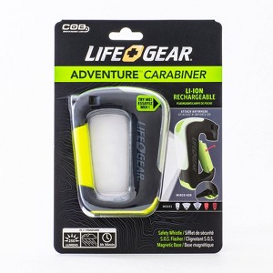 Life Gear Adventure Carabiner with Magnetic Base and S.O.S. 250 Lumens LED Flasher with Safety Whistle - 1 of 4