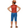 One Piece Kids' Luffy Costume Apparel Set Blue - 2 of 2