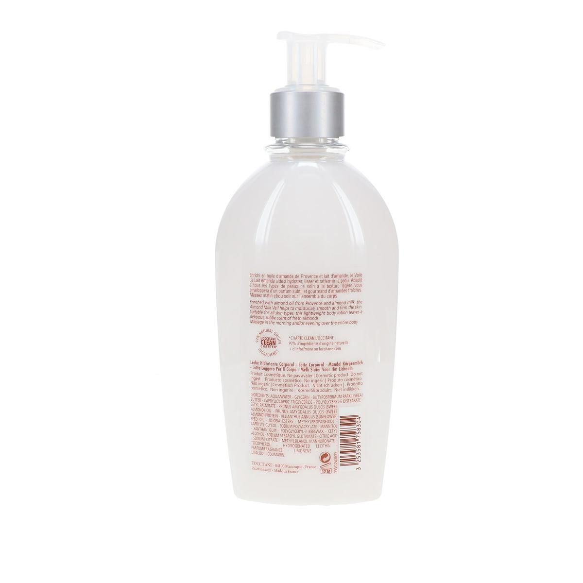 L'Occitane Almond Milk Veil Silken & Illuminate, Lightweight Body Lotion to Soften & Smooth Skin, 8 oz - thumbnail 2