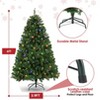 HOMDOX 6ft Pre-lit Artificial Christmas Tree, Premium Hinged Artificial Pine Lighted Holiday Tree w/ 1455 Dense Branch Tips, 250 Lights, Base, Green - 4 of 4