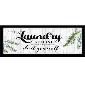 HomeRoots The Laundry Room Black and Brown Framed Print Laundry Wall Art - 1 of 4