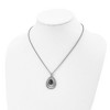 Chisel Stainless Steel and Textured Black Onyx Pendant on an 18" Cable Chain Necklace with a 2" Ext. - 4 of 4