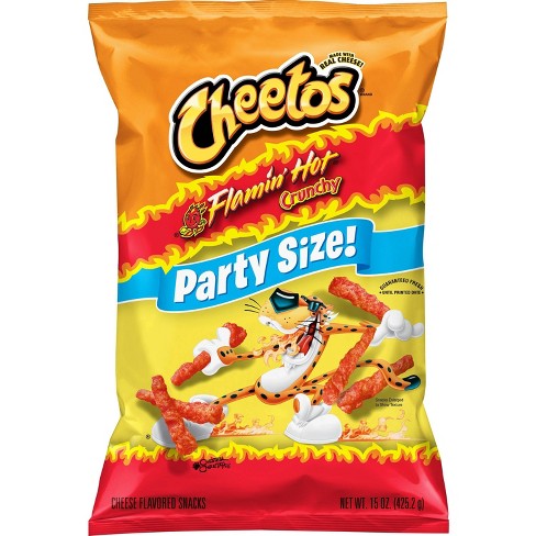 Cheetos FLAMIN HOT PUFFS Cheese Flavored Snacks Chips 8oz (3 Bags