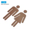 Unique Bargains Self-Adhesive Decor Business Men Women Restroom Sign 1 Set - 3 of 4