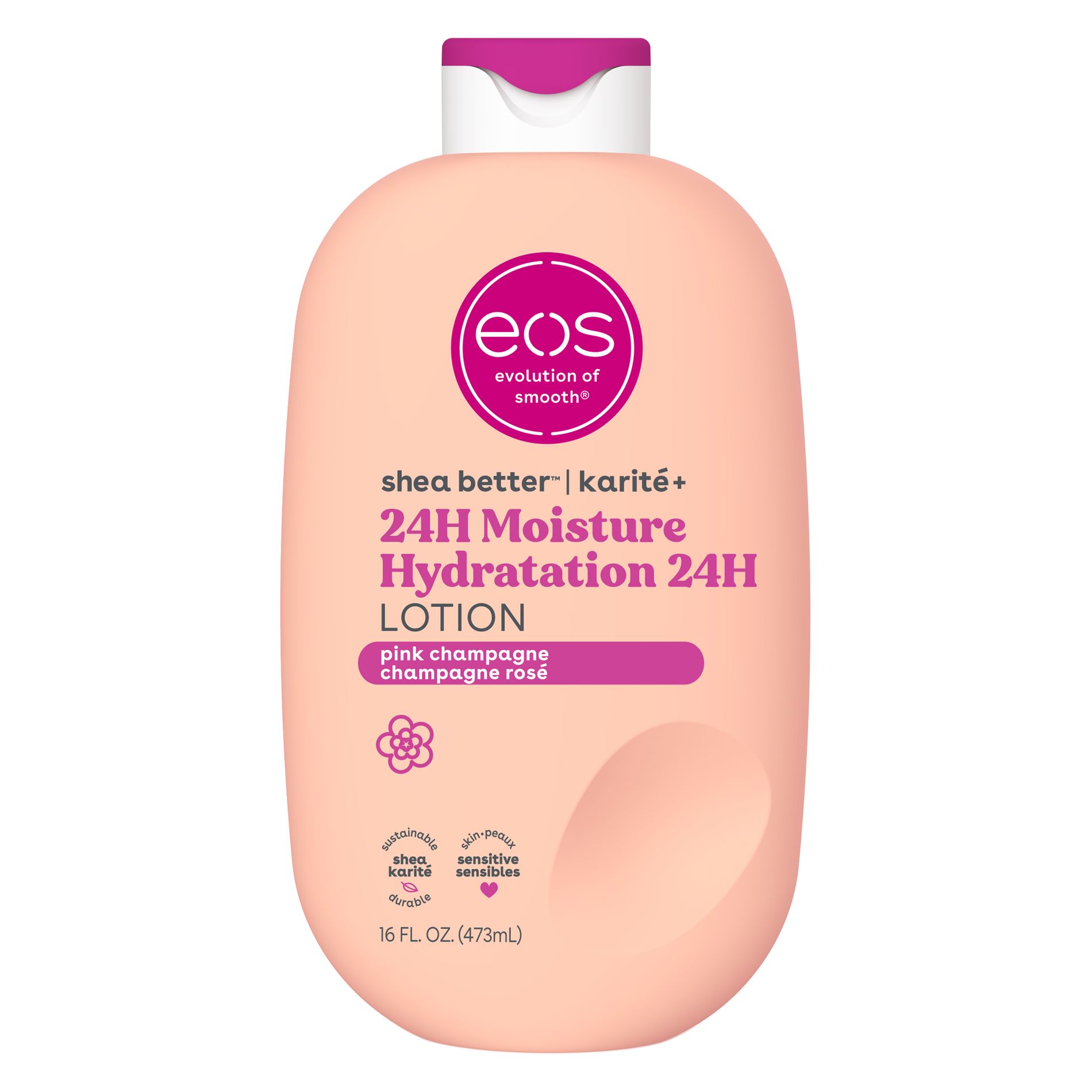 eos Shea Better 24H Moisture Body Lotion - Pink Champagne - 16oz