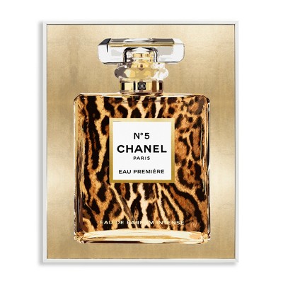 Stupell Industries Wildlife Pattern Perfume Black Framed Giclee Art