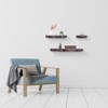 FONTOI 17.9" Floating Shelves, Wall Mounted Shelves for Bathroom, Living Room, Kitchen, Hanging Shelf for Books/Decor, Walnut, 3.94"*1.57"*17.91" - 2 of 4