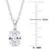 EVERLY JEWELRY | Sterling Silver Pendant with Gemstone and Created Gemstone – Multiple Stone Options - 3 of 4