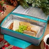 Juvale Thermal Insulated Casserole Carrier - Food Warmer Bag Container for Hot Lunch, Transport (Teal and Gray, 16x10x4 In) - 3 of 4