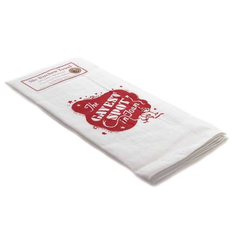 RED AND WHITE KITCHEN COMPANY 24.0 Inch Gayest Spot Flour Sack Towel 50'S Kitchen 100% Cotton Kitchen Towel, 2 of 4