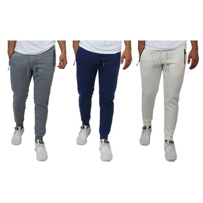 Galaxy Pro Star Men's Slim Fit Fleece Lined Joggers-3 Pack