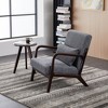Lyngins Polyester Accent Chairs with Pillow,Upholstered Arm Chairs with Solid Wood Frame for Living Room,Bedroom - 2 of 4