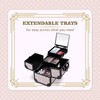 Byootique Makeup Train Case with Mirror Cosmetic Box for Nail Art Deco Tyrian AD Purple - 2 of 4